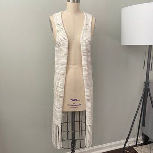 Off-white Crochet Long Vest